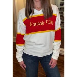NEW ELBY DESIGNS APPAREL kansas city varsity sweater in multi